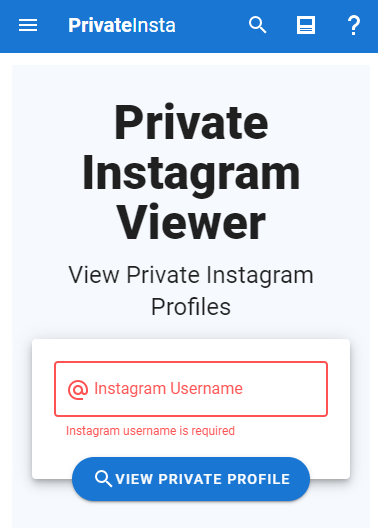 PrivateInsta: Instagram Gizli Hesap Gönderi Görüntüleyici
